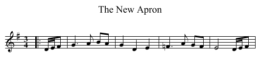 New Apron, The  - staff notation