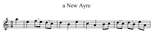 New Ayre, a  - staff notation