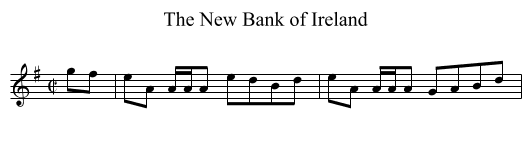 New Bank of Ireland, The - staff notation
