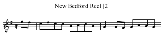 New Bedford Reel [2] - staff notation
