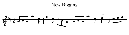 New Bigging - staff notation