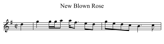 New Blown Rose - staff notation
