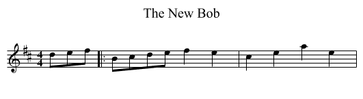 New Bob, The  - staff notation