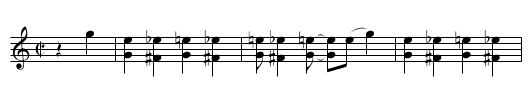 New Born Blues - staff notation