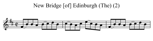 New Bridge [of] Edinburgh (The) (2) - staff notation