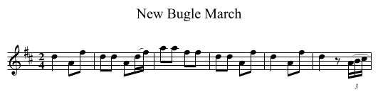 New Bugle March - staff notation