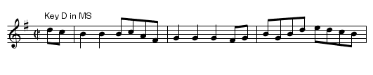 New Castle Hornpipe. JaW.311 - staff notation
