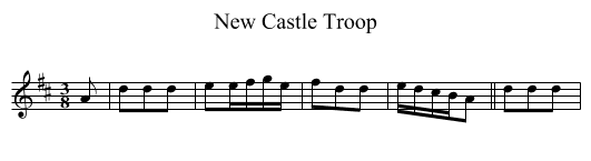 New Castle Troop - staff notation
