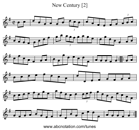 New Century [2] - staff notation