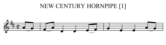 NEW CENTURY HORNPIPE [1] - staff notation