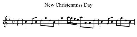 New Christenmiss Day - staff notation