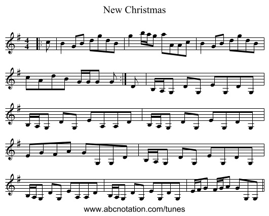 New Christmas - staff notation