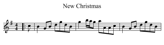 New Christmas - staff notation