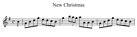 New Christmas - staff notation