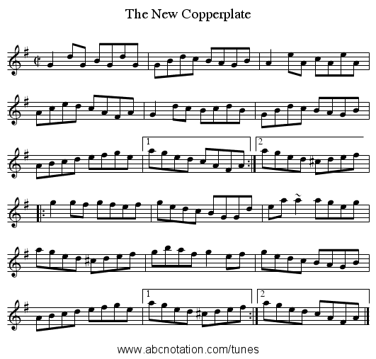 New Copperplate, The - staff notation