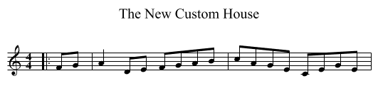 New Custom House, The  - staff notation