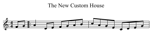 New Custom House, The  - staff notation