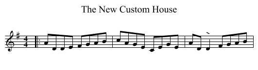 New Custom House, The  - staff notation