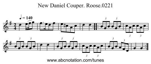 New Daniel Couper. Roose.0221 - staff notation