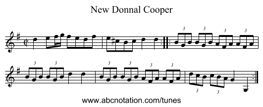 New Donnal Cooper - staff notation
