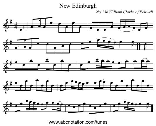 New Edinburgh - staff notation