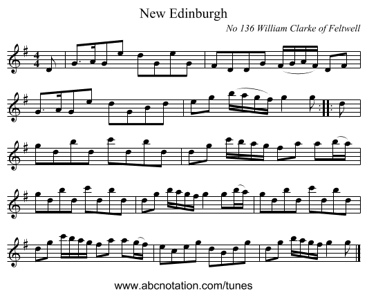 New Edinburgh - staff notation