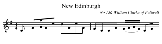 New Edinburgh - staff notation