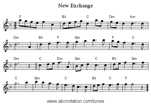 New Exchange - staff notation