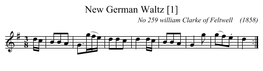 New German Waltz [1] - staff notation