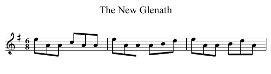 New Glenath, The - staff notation