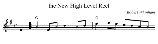 New High Level Reel, the  - staff notation