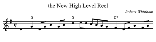 New High Level Reel, the  - staff notation