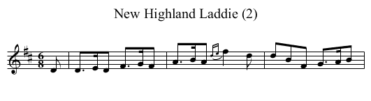 New Highland Laddie (2) - staff notation