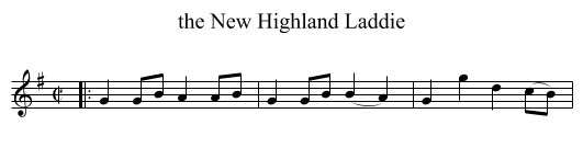 New Highland Laddie, the  - staff notation