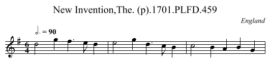New Invention,The. (p).1701.PLFD.459 - staff notation