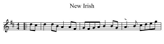 New Irish - staff notation
