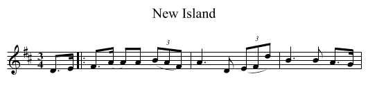 New Island - staff notation