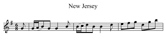 New Jersey - staff notation