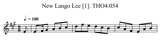 New Lango Lee [1]. THO4.054 - staff notation