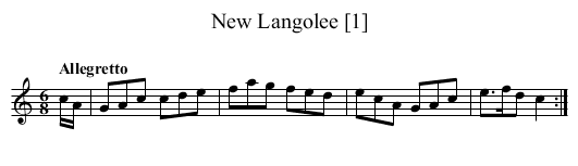 New Langolee [1] - staff notation