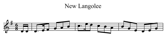 New Langolee - staff notation