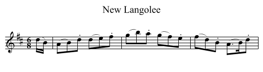 New Langolee - staff notation