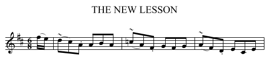 NEW LESSON, THE  - staff notation
