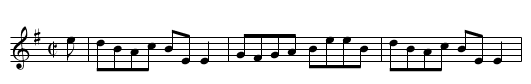 New Line Lassie - staff notation