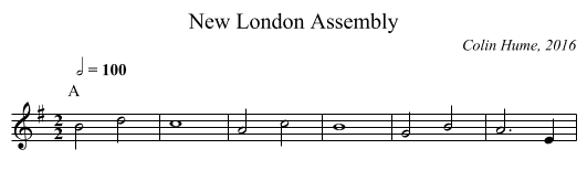 New London Assembly - staff notation