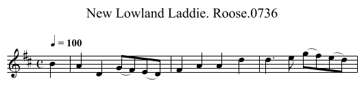 New Lowland Laddie. Roose.0736 - staff notation