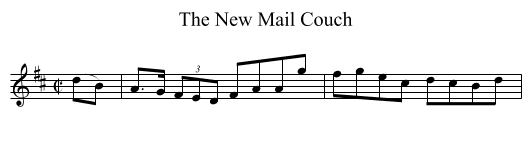 New Mail Couch, The  - staff notation