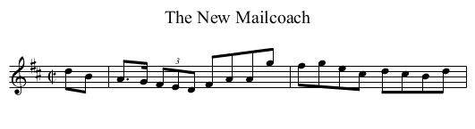 New Mailcoach, The - staff notation