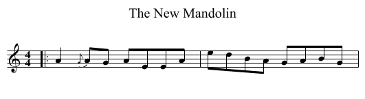 New Mandolin, The  - staff notation
