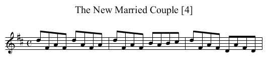 New Married Couple [4], The - staff notation